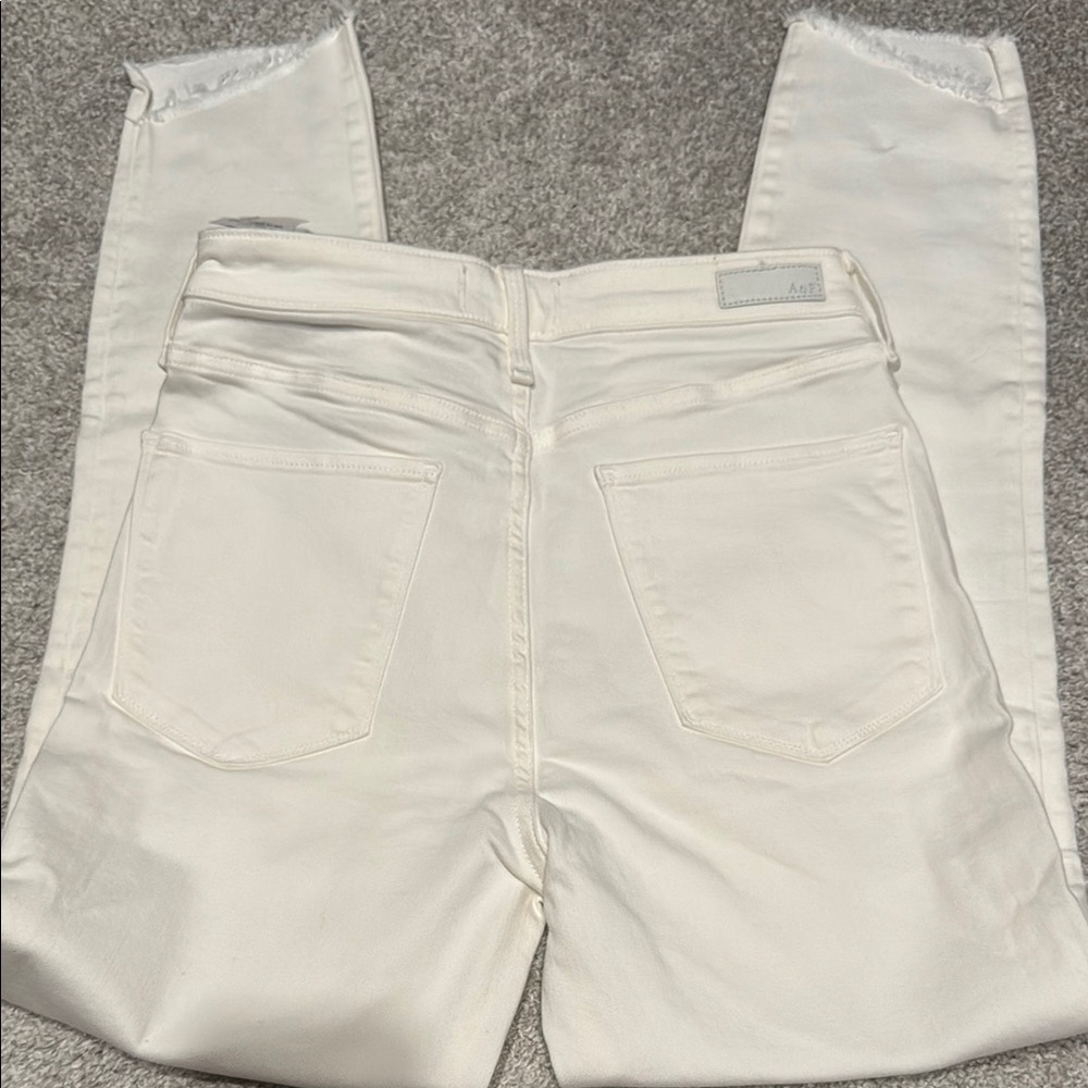 BNWT Abercrombie & Fitch White SIMONE HIGH RISE ANKLE - Picture 3 of 3